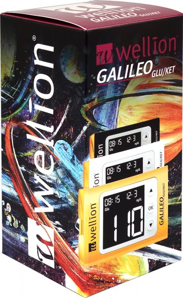 Набір для тестування рівня глюкози та кетонів Wellion Galileo білий, ммоль/л